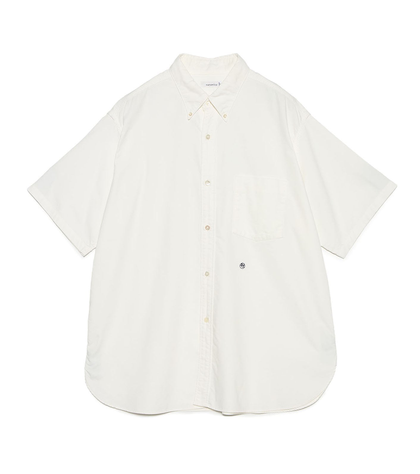 Button Down Wind S/S Shirt - W(White)