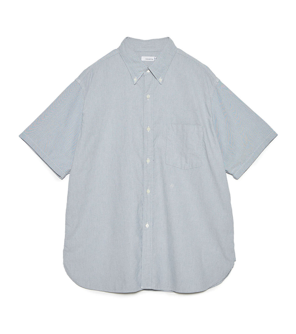Button Down Wind S/S Shirt - HN(Grayish Navy)