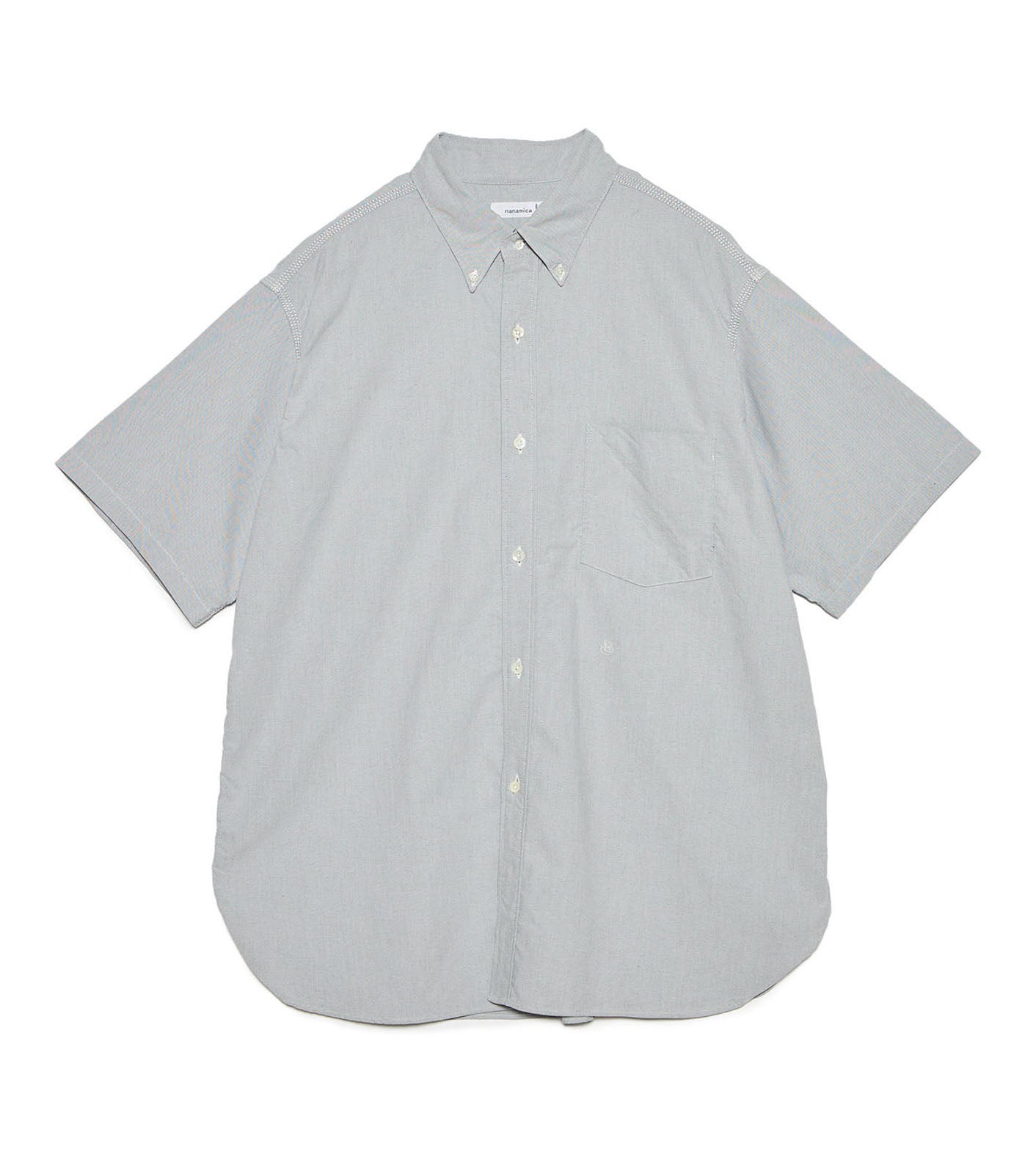 Button Down Wind S/S Shirt - H(Gray)