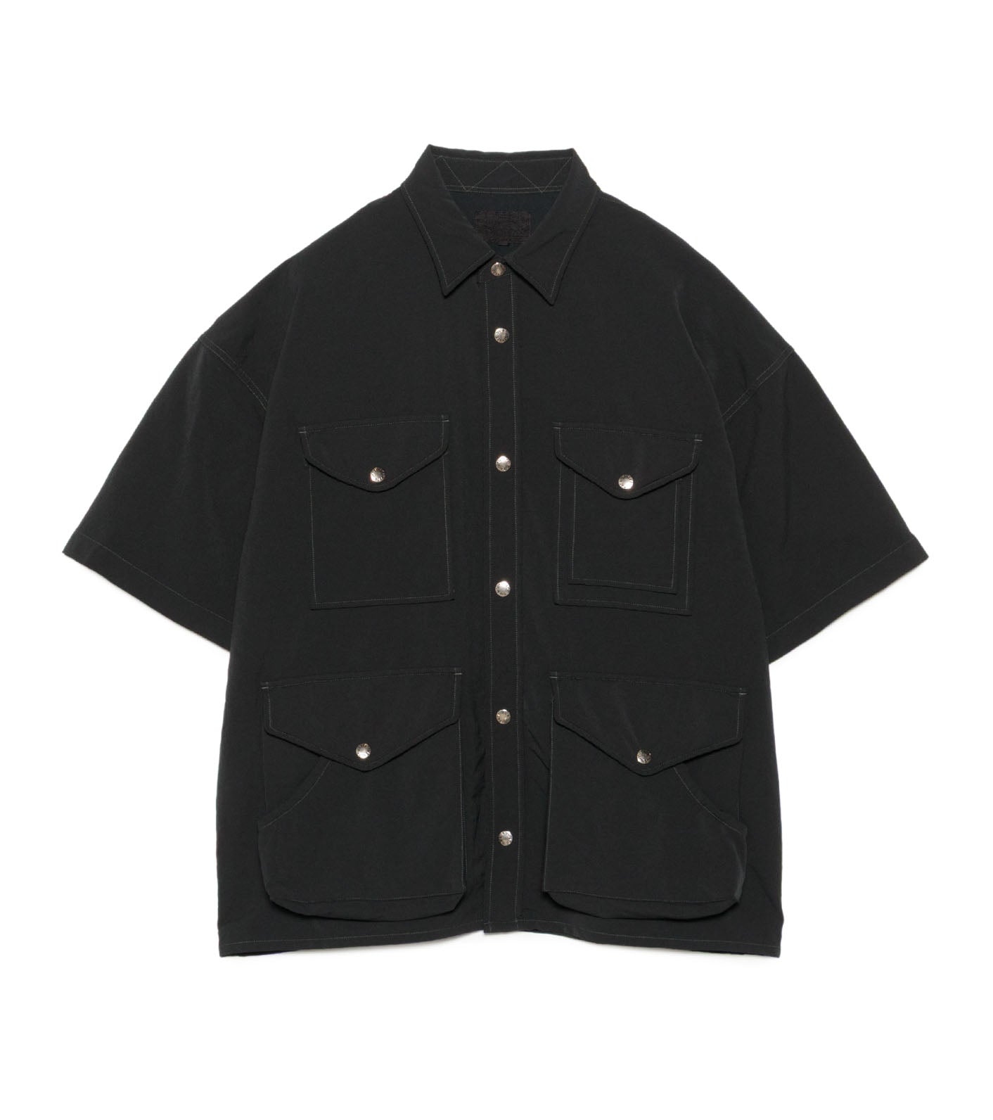 Garment Dyed ALPHADRY Field S/S Shirts - K(Black)