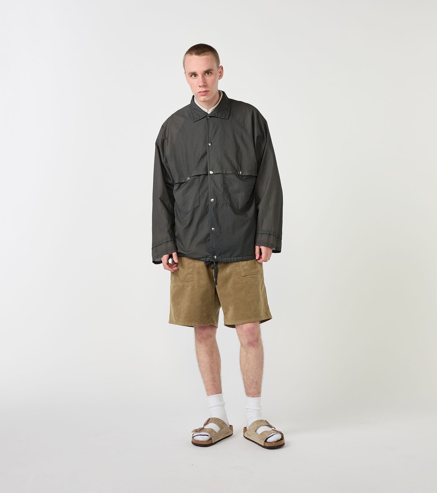 Garment Dyed Nylon Ripstop Field Shirt Jacket