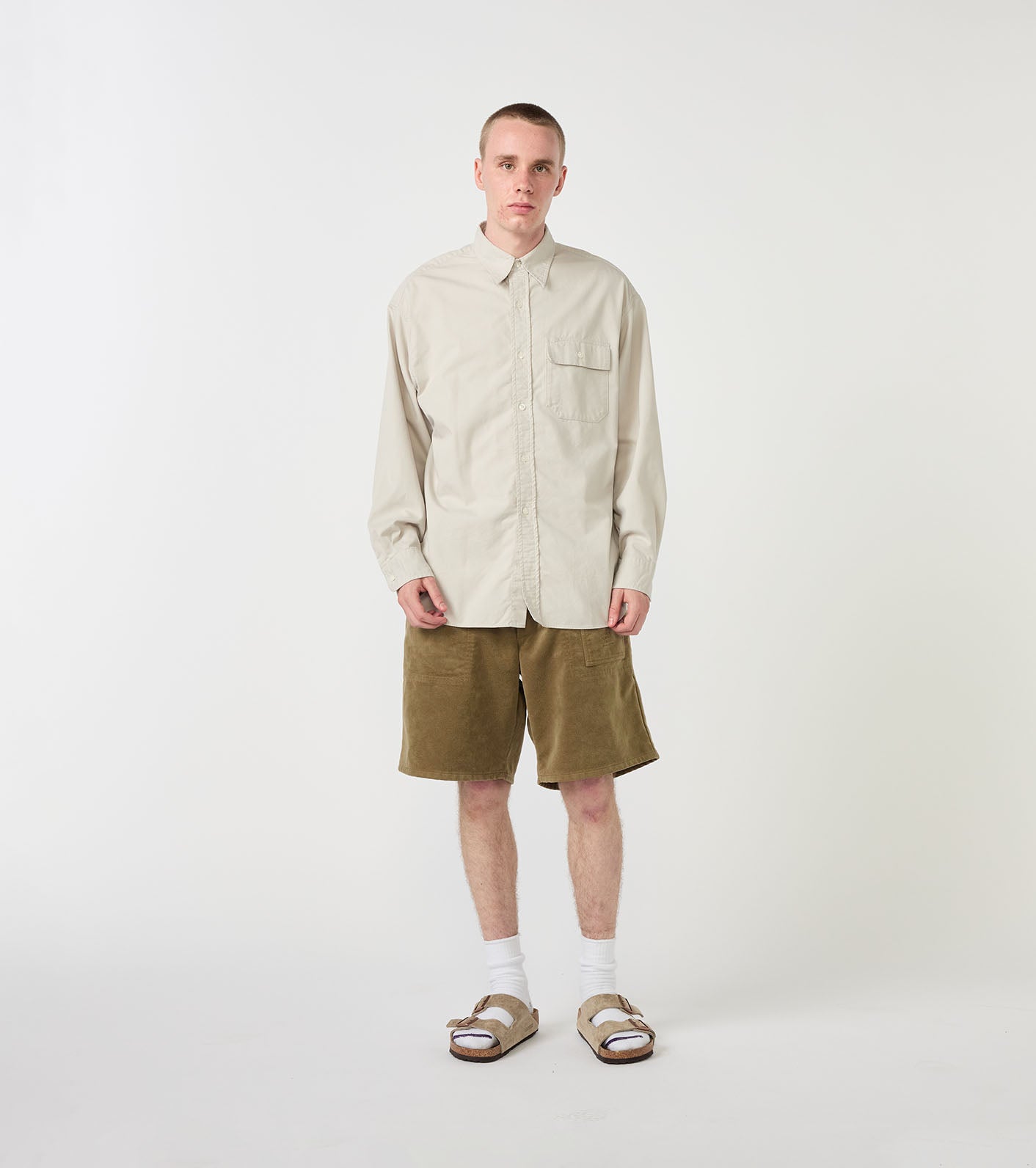 Synthetic Leather Field Shorts
