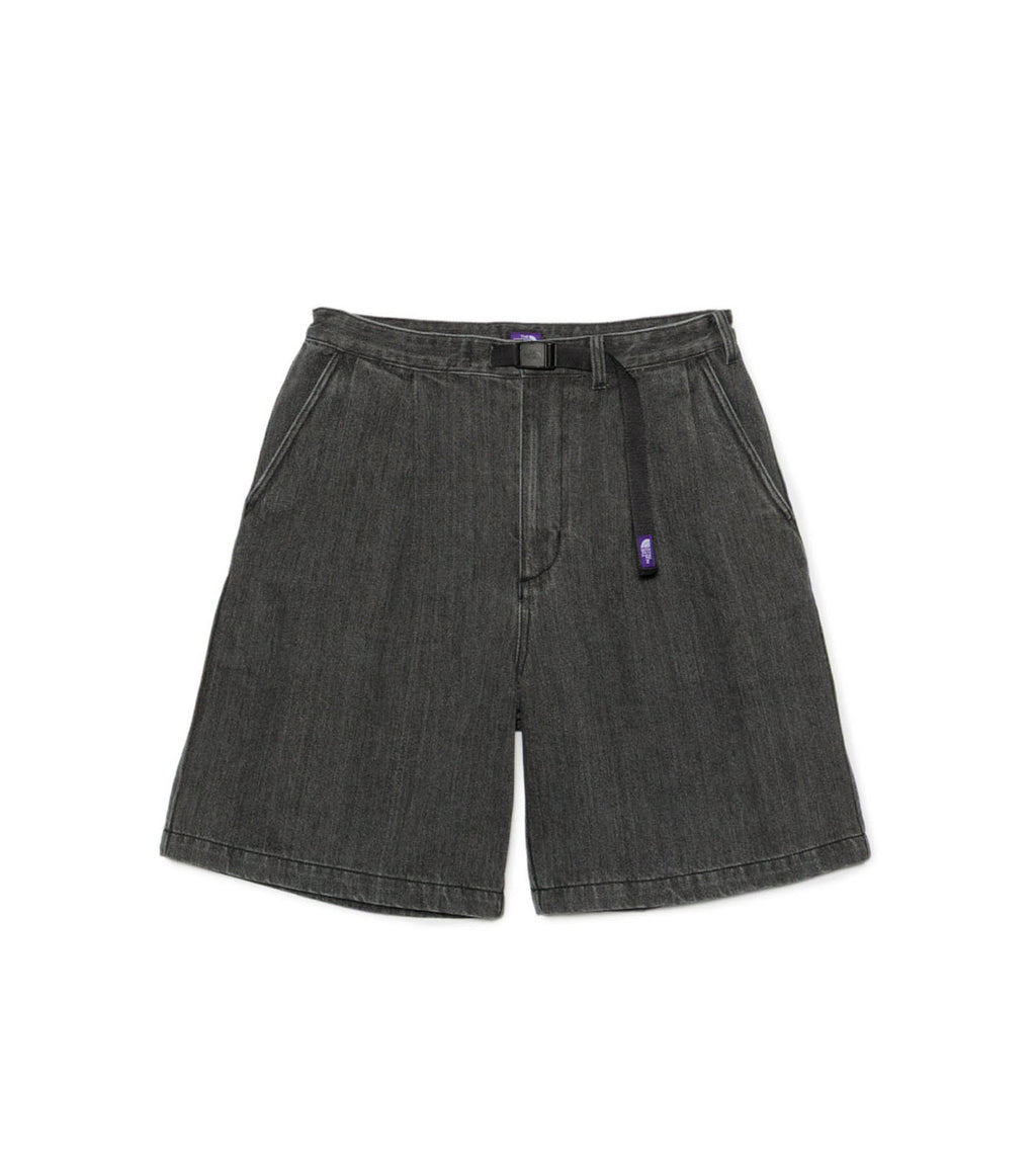 Denim Tuck Field Shorts - H(Gray)