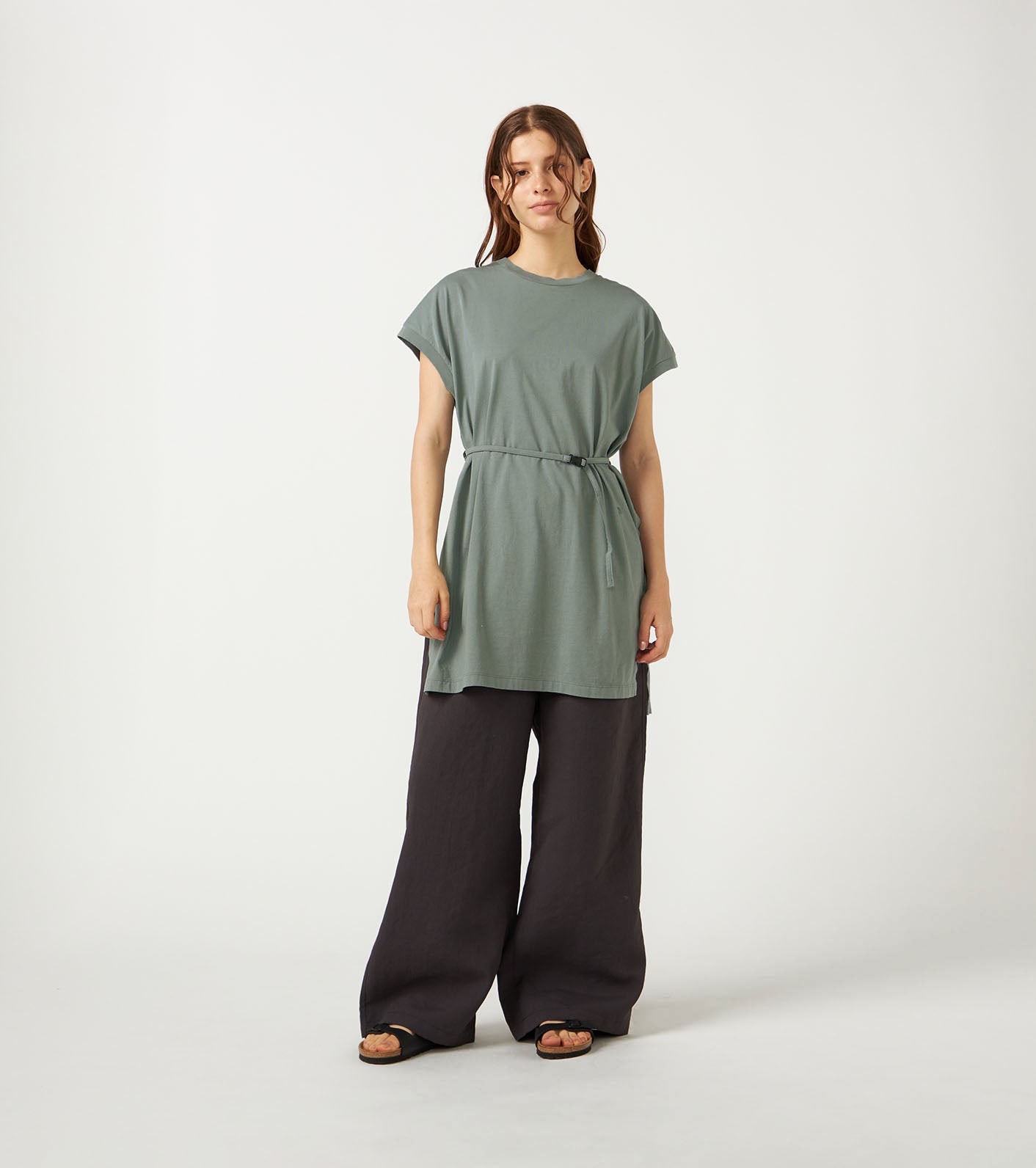 Garment Dyed Field Belted Dress