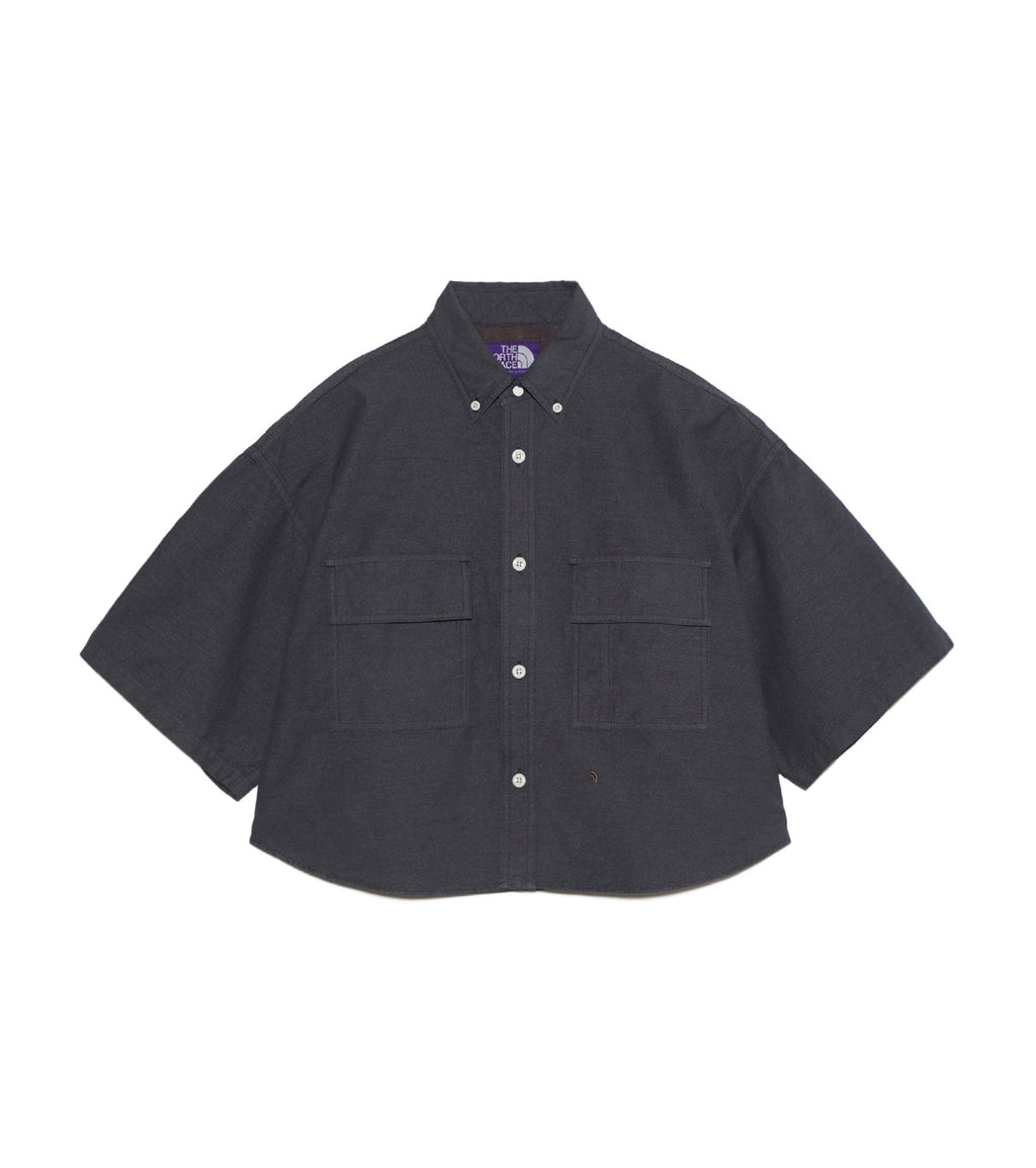 Button Down Field S/S Cropped Shirt - AH(Asphalt Gray)