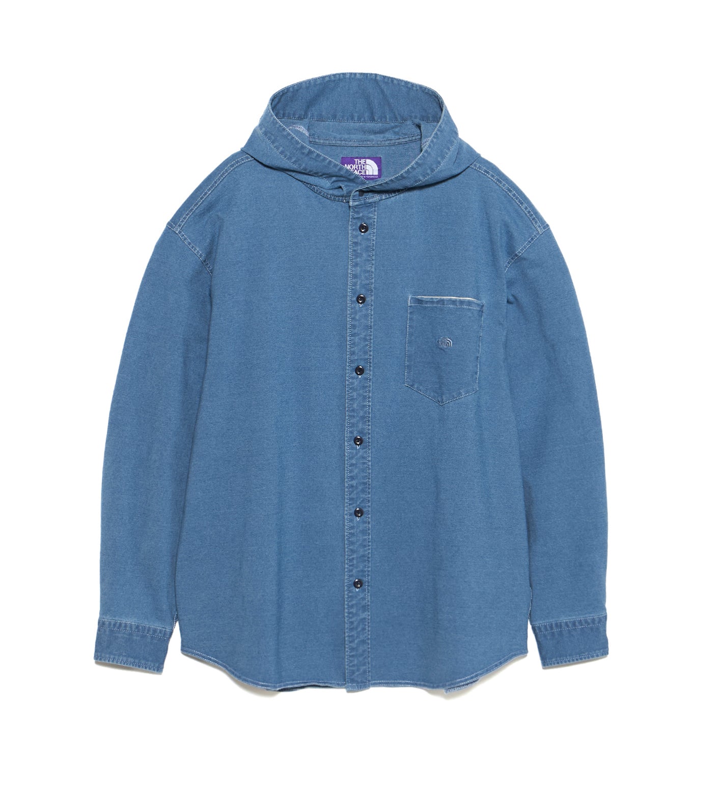 Mountain Hooded Shirt - IB(Indigo Bleach)
