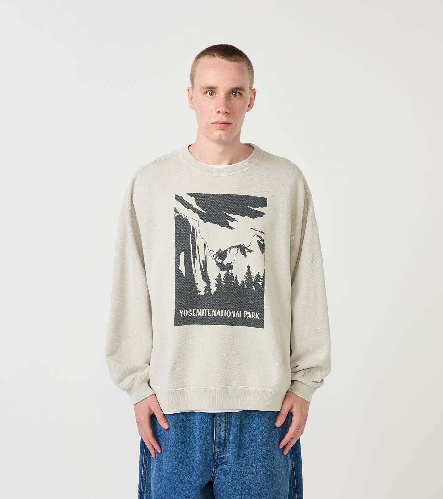Garment Dyed Field Long Sleeve Crewneck