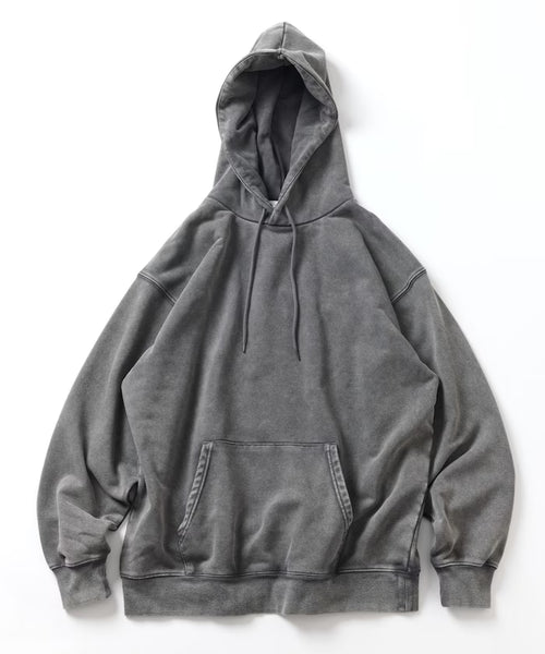13 oz HEAVY WEIGHT pigment-dyed sweat hoodie - Charcoal Gray