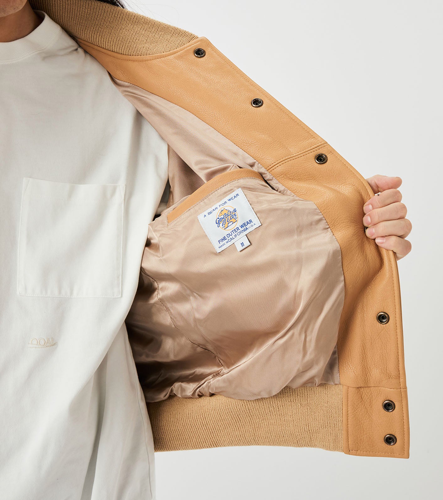 nanamica Exclusive Leather Varsity Jacket