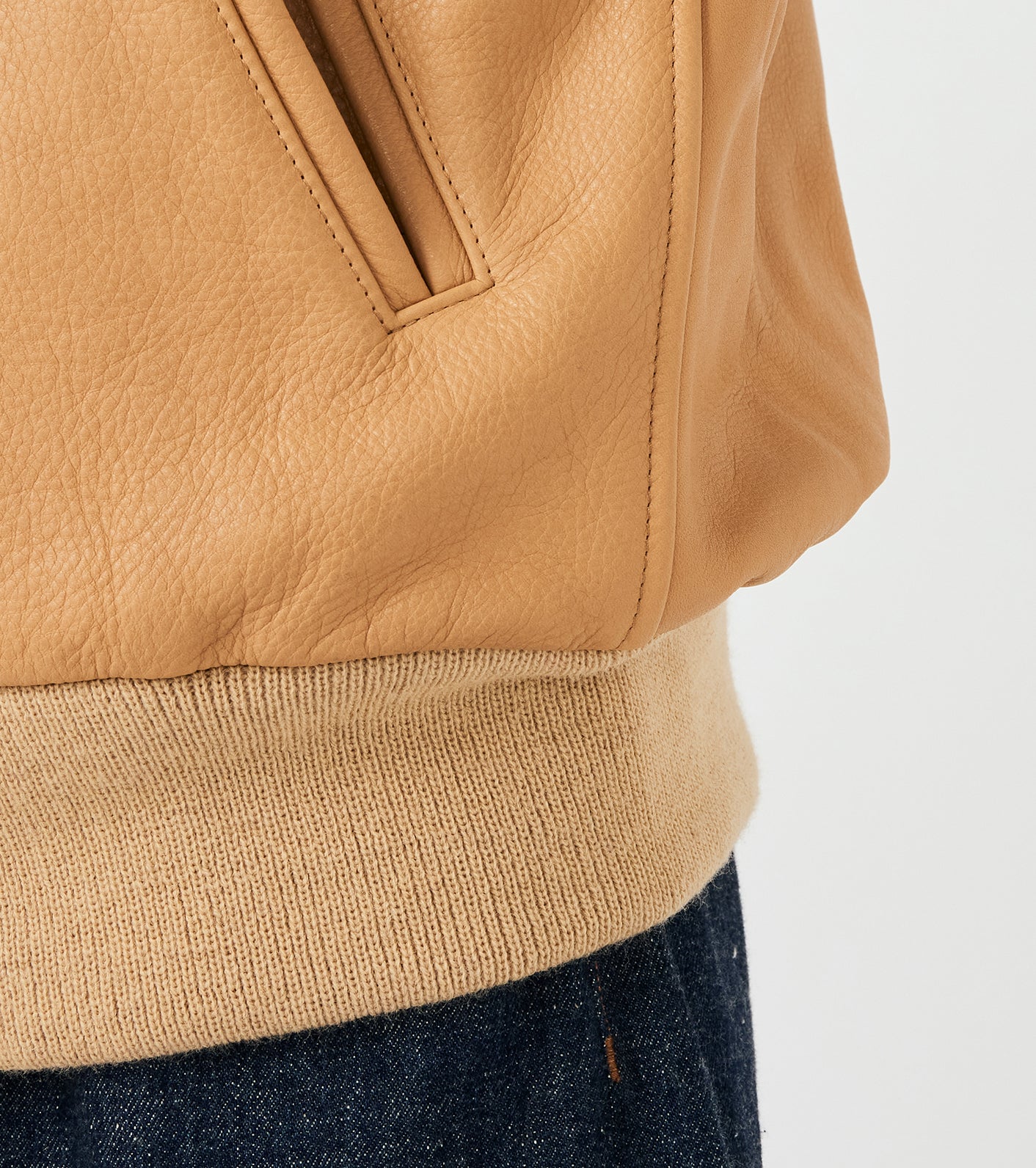 nanamica Exclusive Leather Varsity Jacket