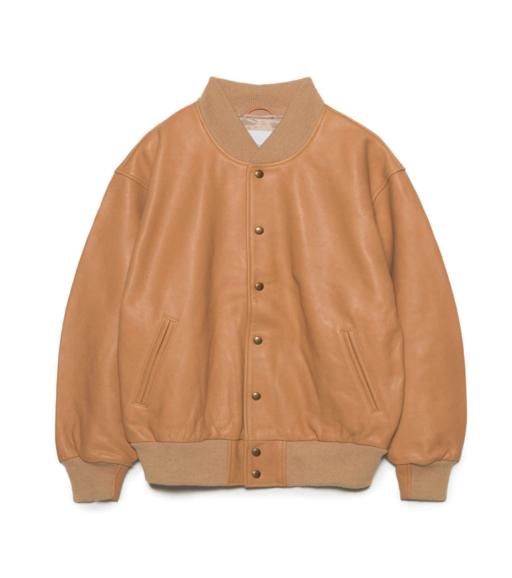 nanamica Exclusive Leather Varsity Jacket - RU(Rust)