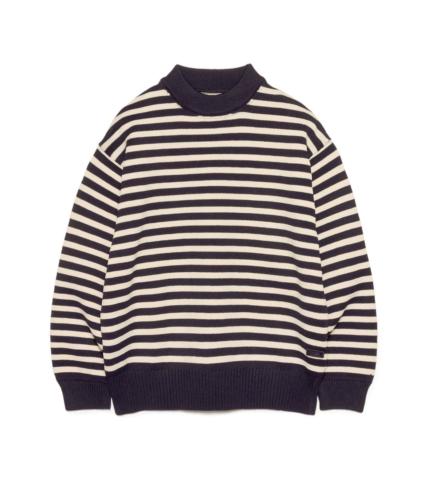 Mock Neck Stripe Sweater