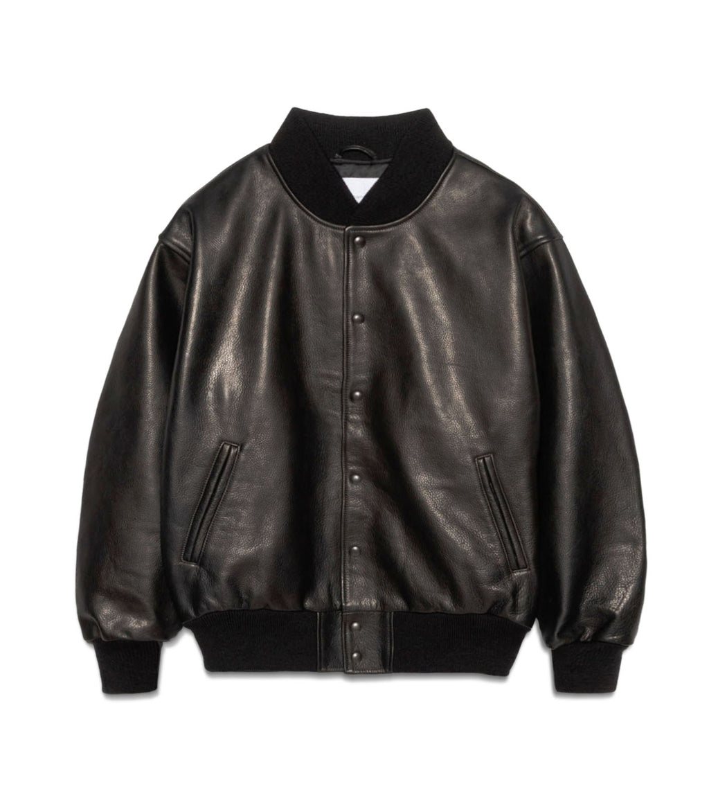 nanamica Exclusive Leather Varsity Jacket