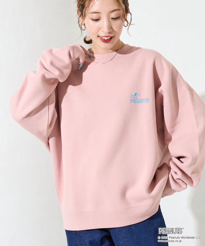 PEANUTS/Peanuts Exclusive Back Print Crew Neck Sweatshirt/Snoopy 【Limited Release】