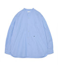 Band Collar Wind Shirt - SX(Sax)