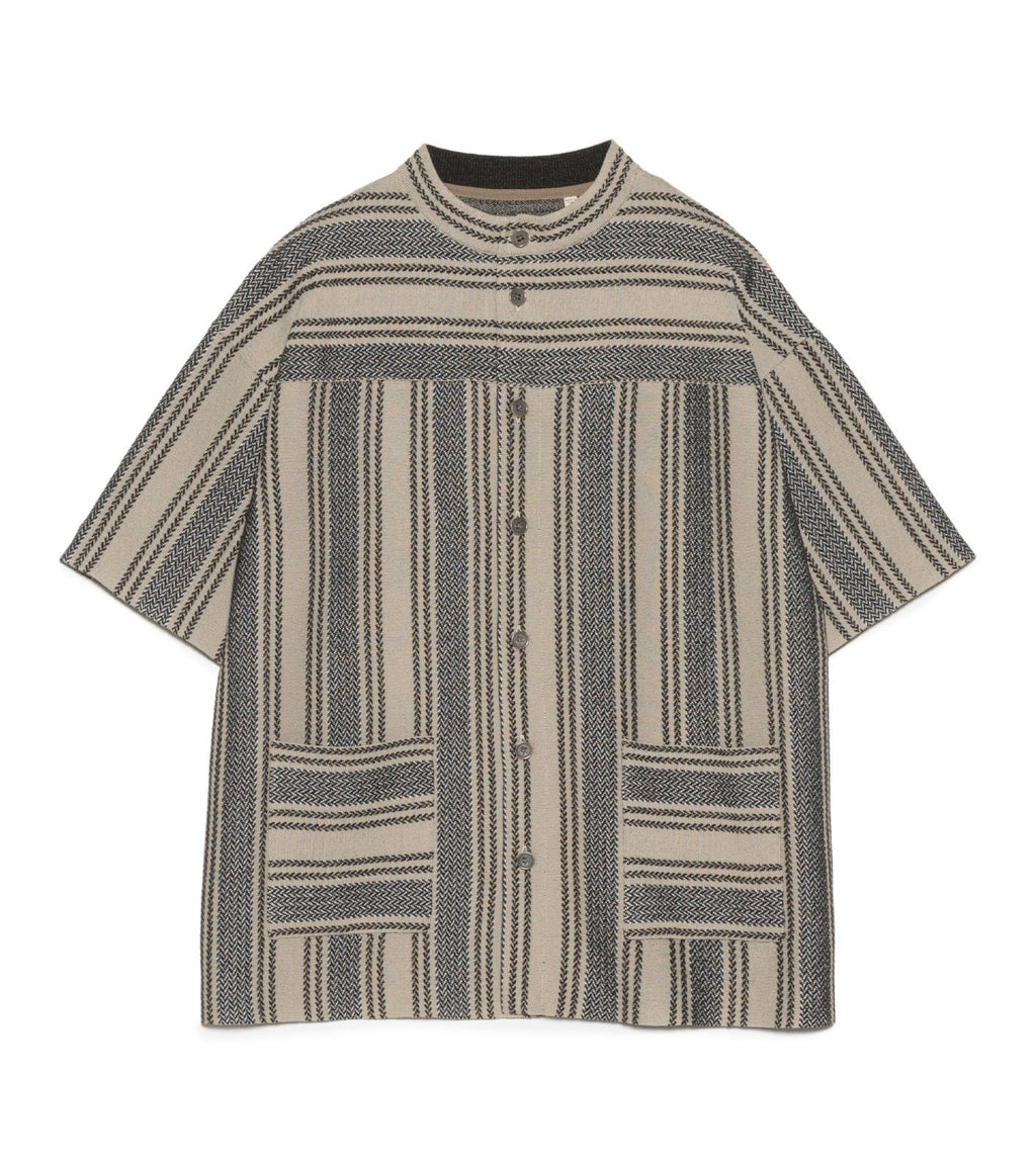 S/S Knit Shirt Jacket - CH(Charcoal)