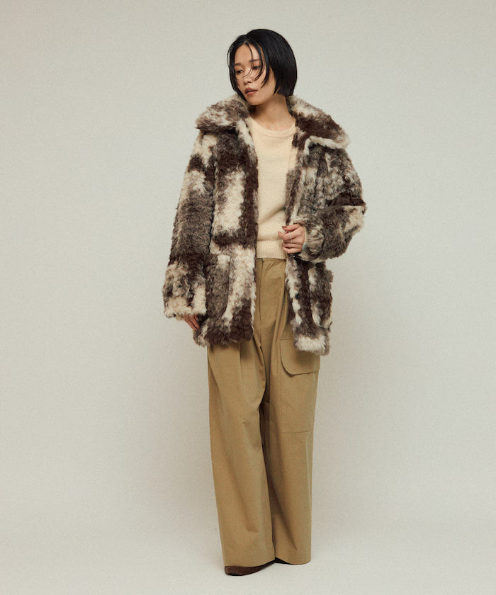 Fake Fur Mid-Length Coat / Fur Coat