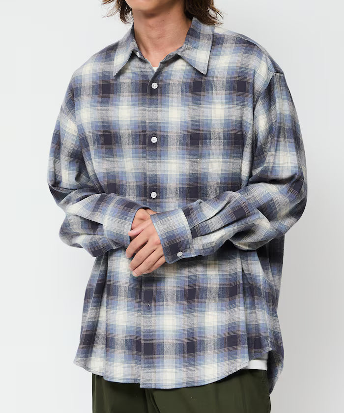 Relax Fit Relaxed Fit Regular Color Flannel Check Shirt [Limited Edition]