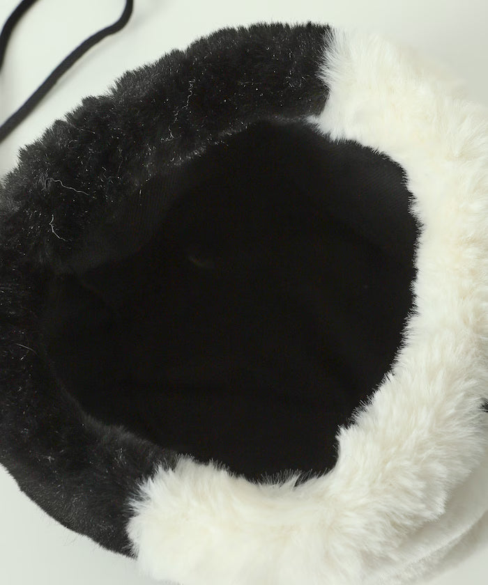 Fake Fur Mini Drawstring Bag