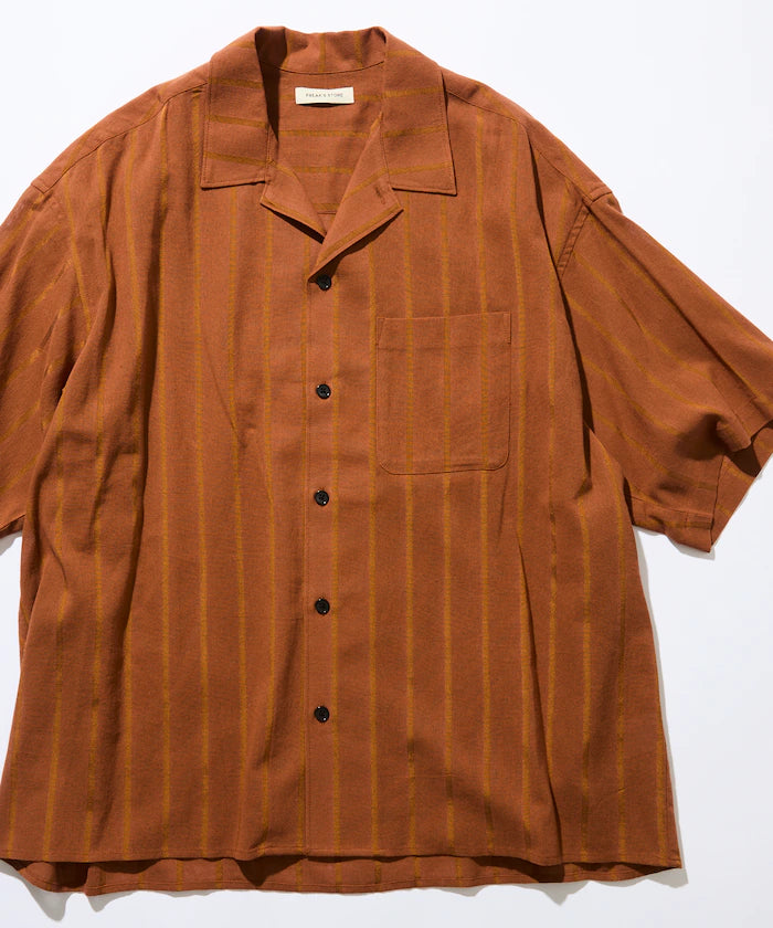 Relax Fit Relaxed Fit Shadow Stripe Open Color Shirt [Limited Release]
