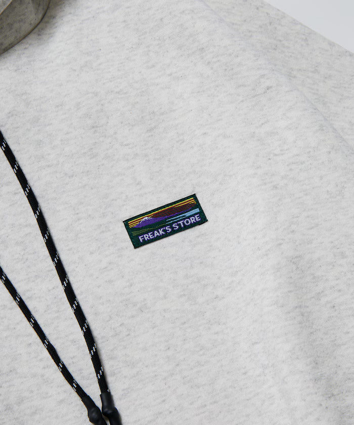 Big silhouette one-point logo pullover hoodie/hem cord/back brushed 【limited edition】