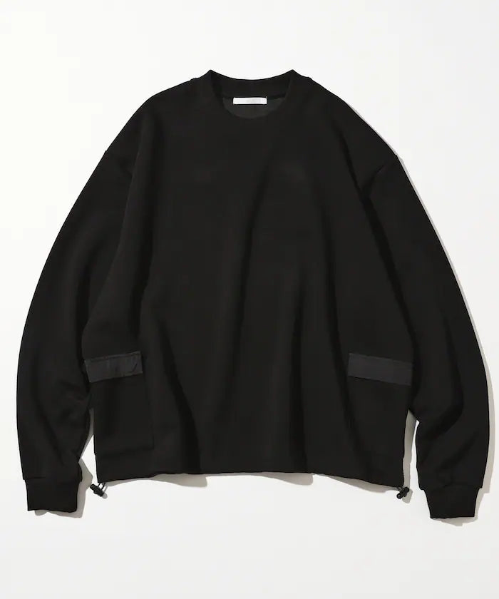 <New Color Added> Side Pocket Spindle Cardboard Crew Neck Sweatshirt