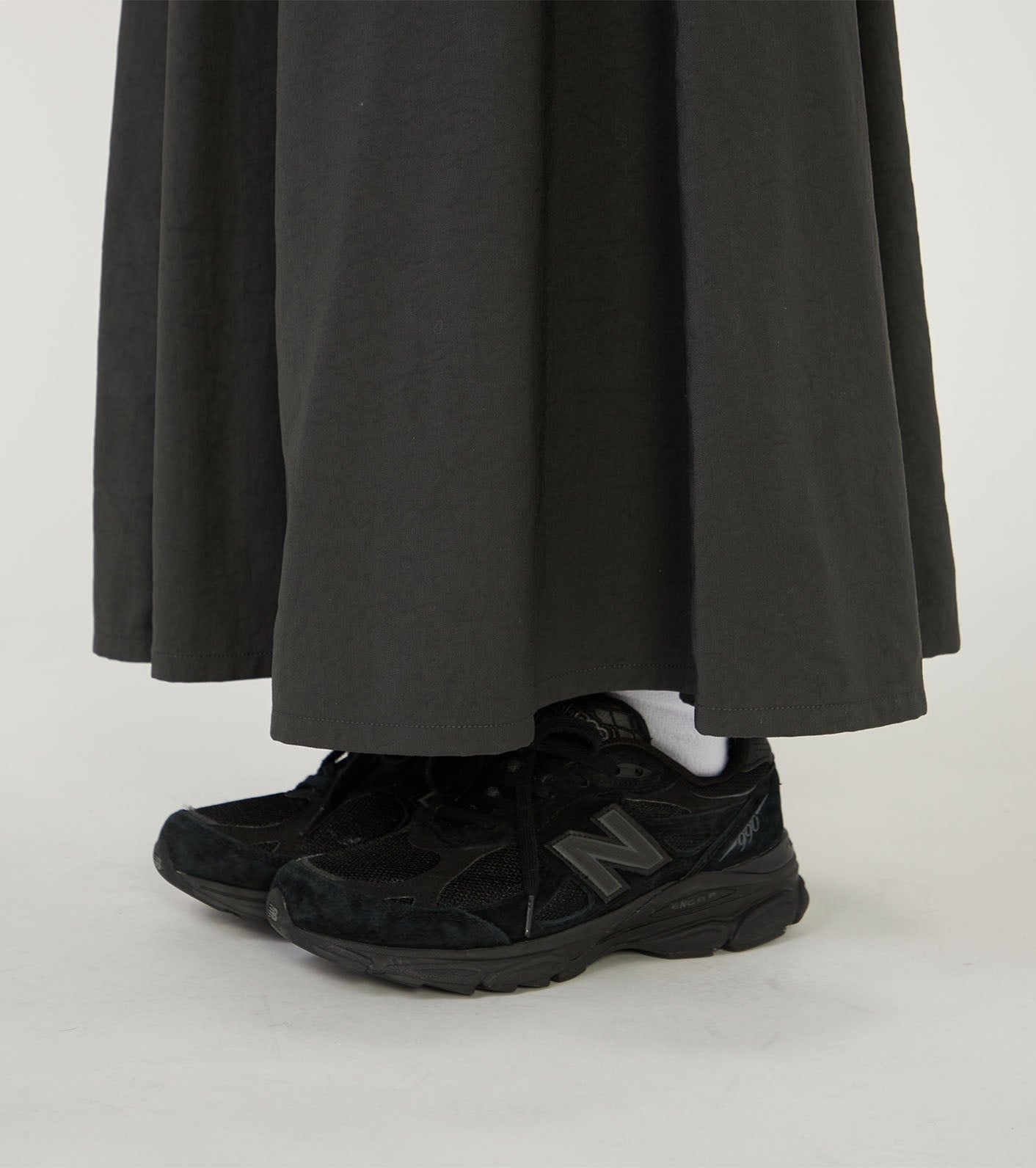 Nylon Twill Field Tiered Skirt