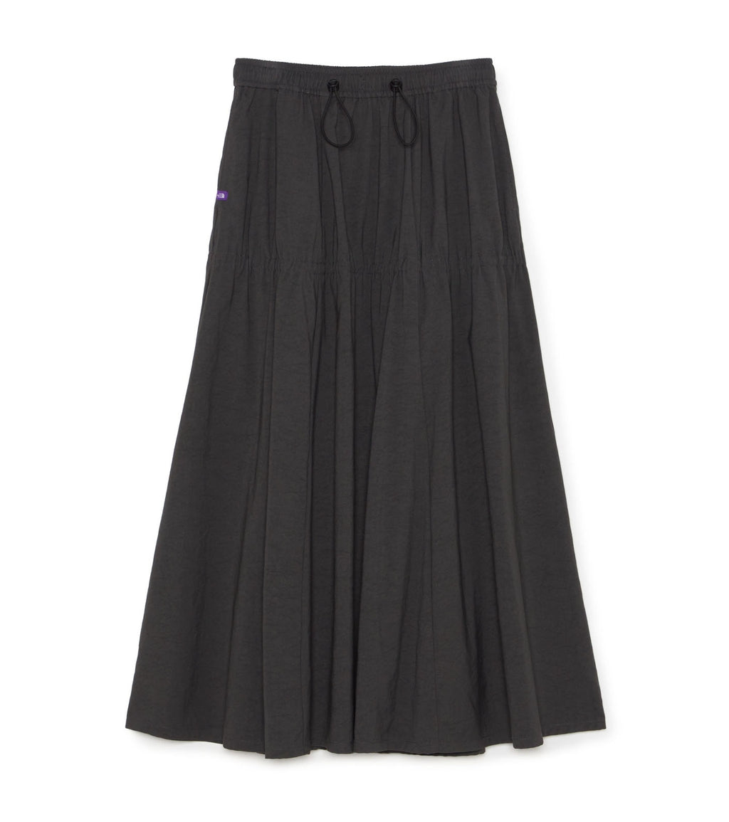 Nylon Twill Field Tiered Skirt - AH(Asphalt Gray)