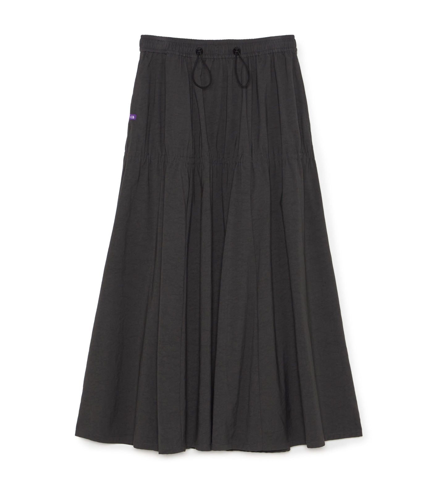 Nylon Twill Field Tiered Skirt - AH(Asphalt Gray)