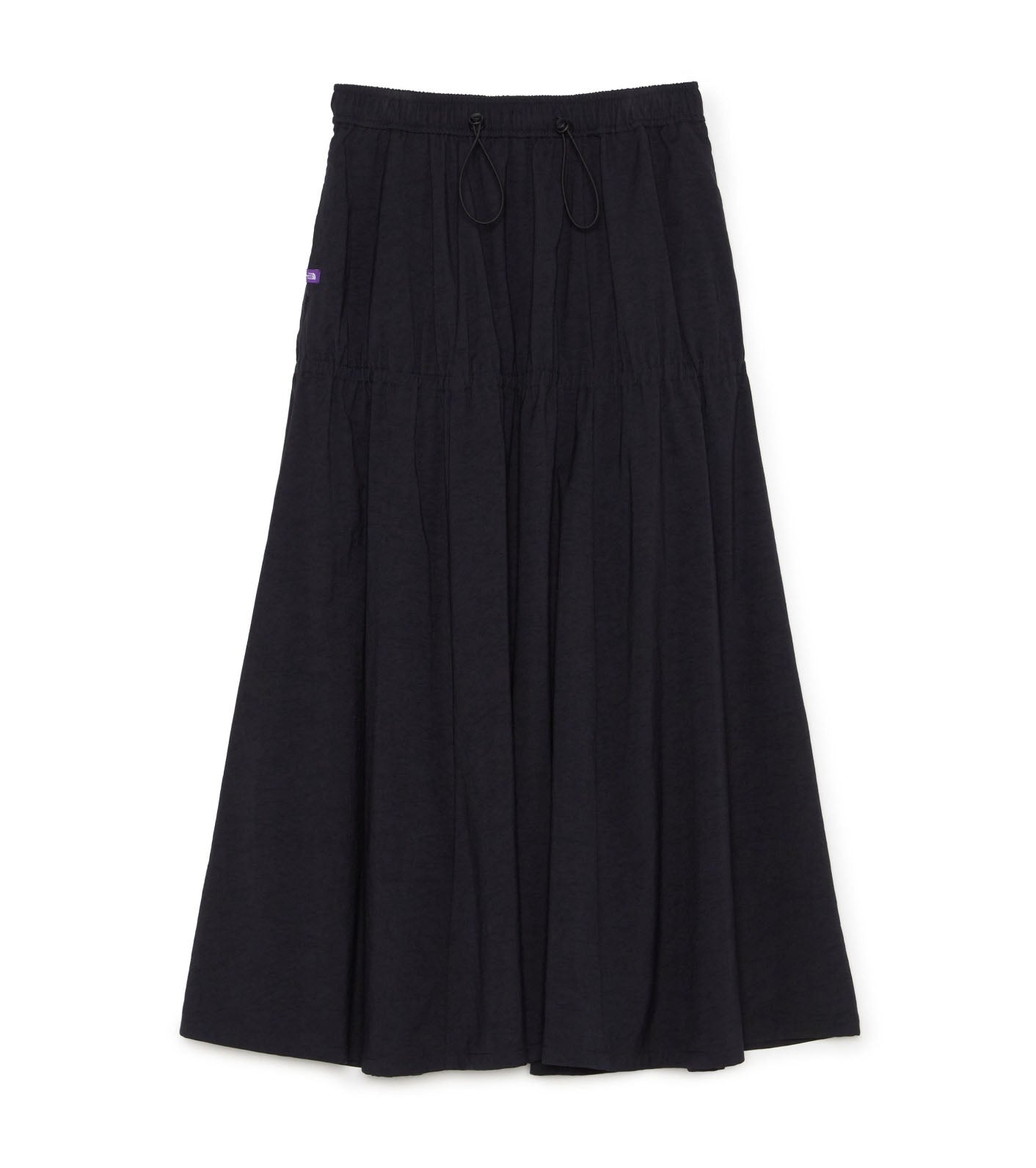 Nylon Twill Field Tiered Skirt - K(Black)