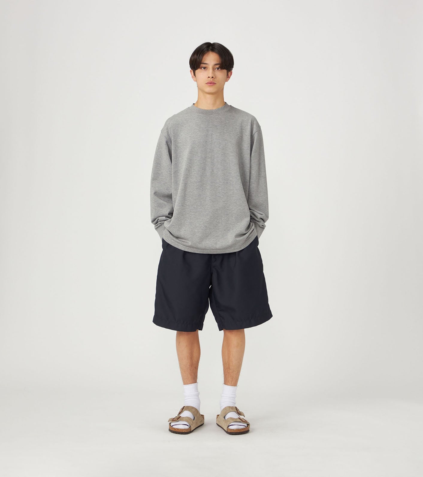 Polyester Twill Double Pleated Shorts