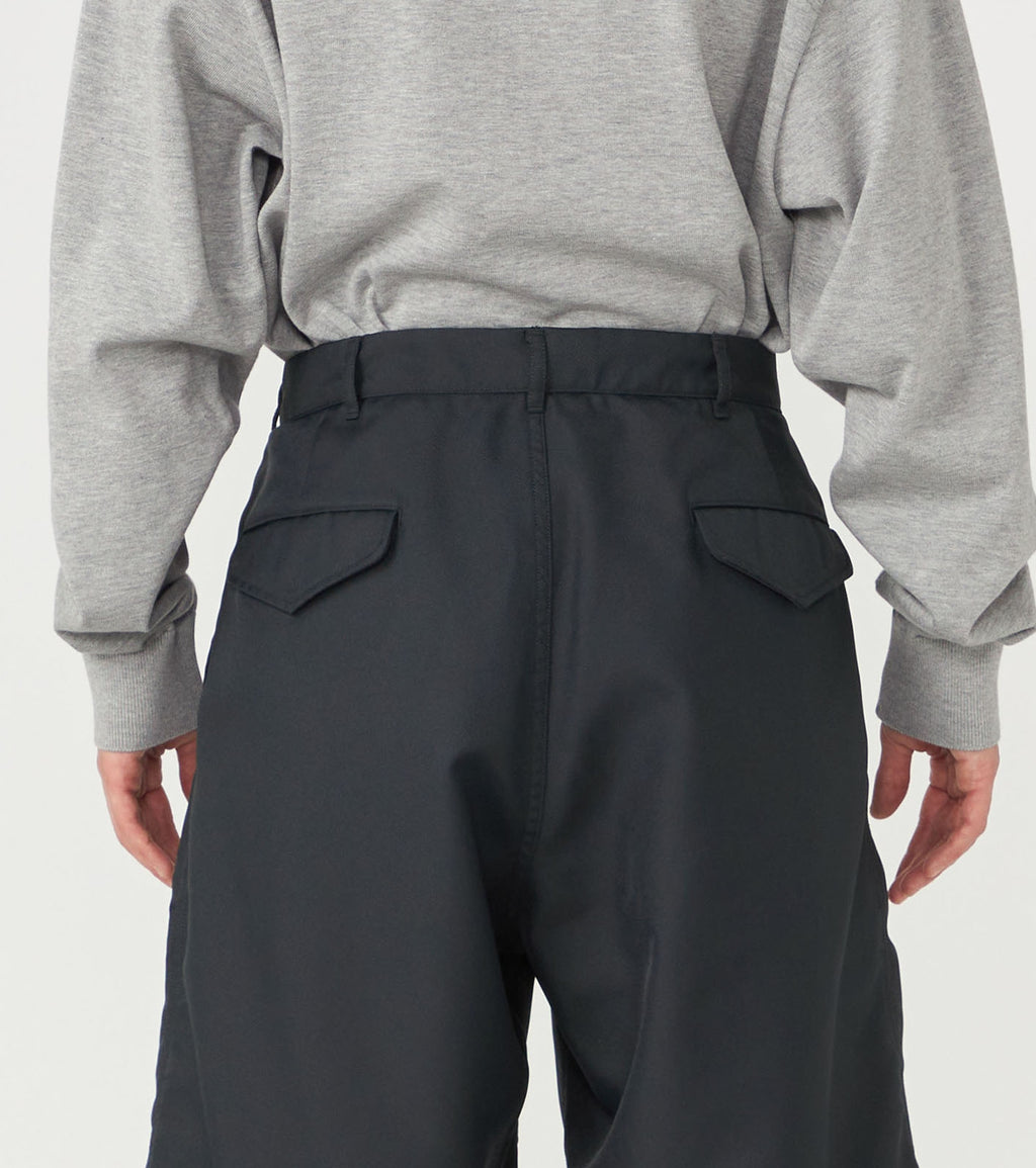 Polyester Twill Double Pleated Shorts