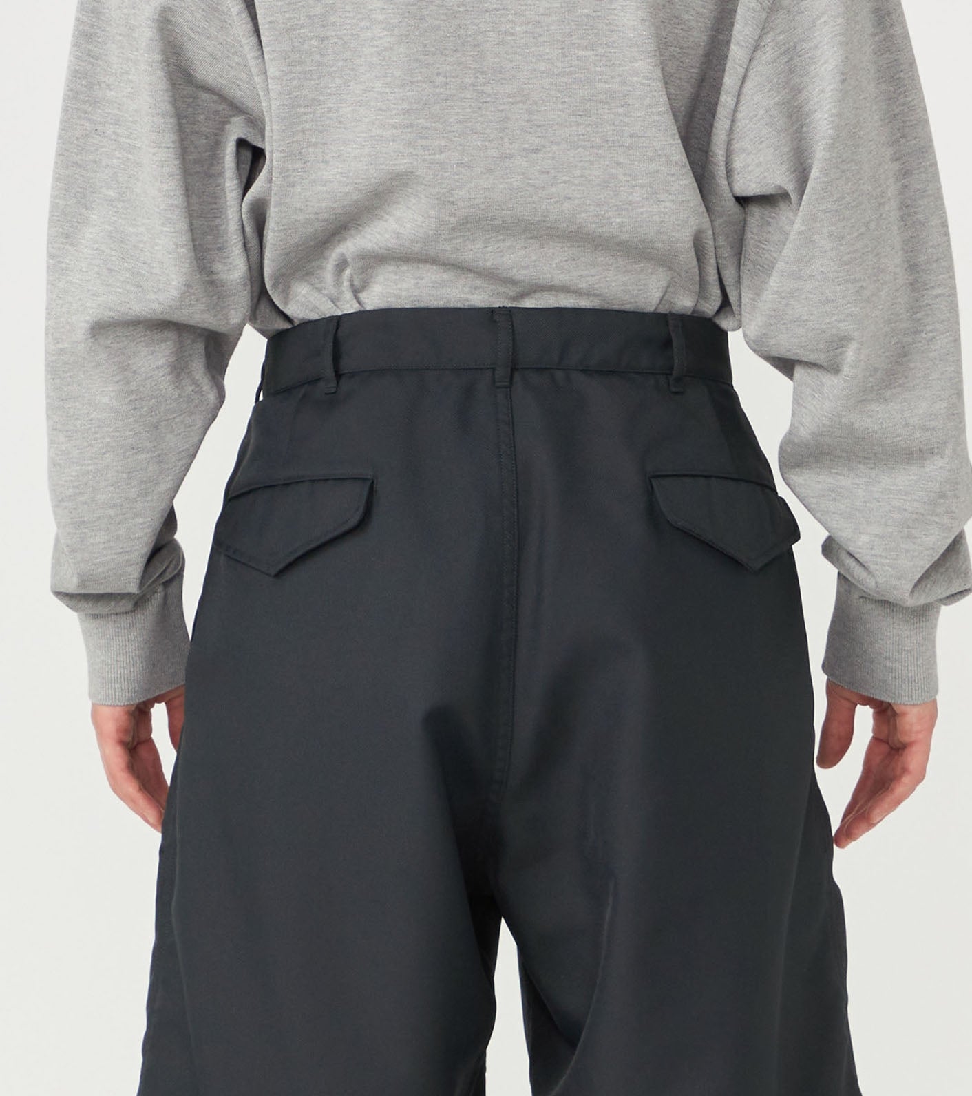 Polyester Twill Double Pleated Shorts