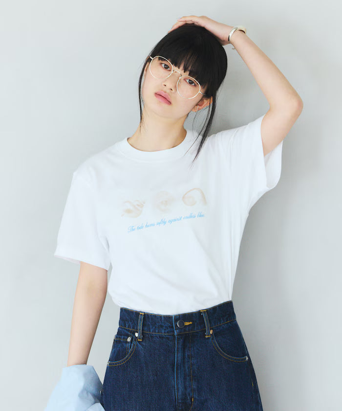 Comfortable Shell Print Crew Neck T-Shirt