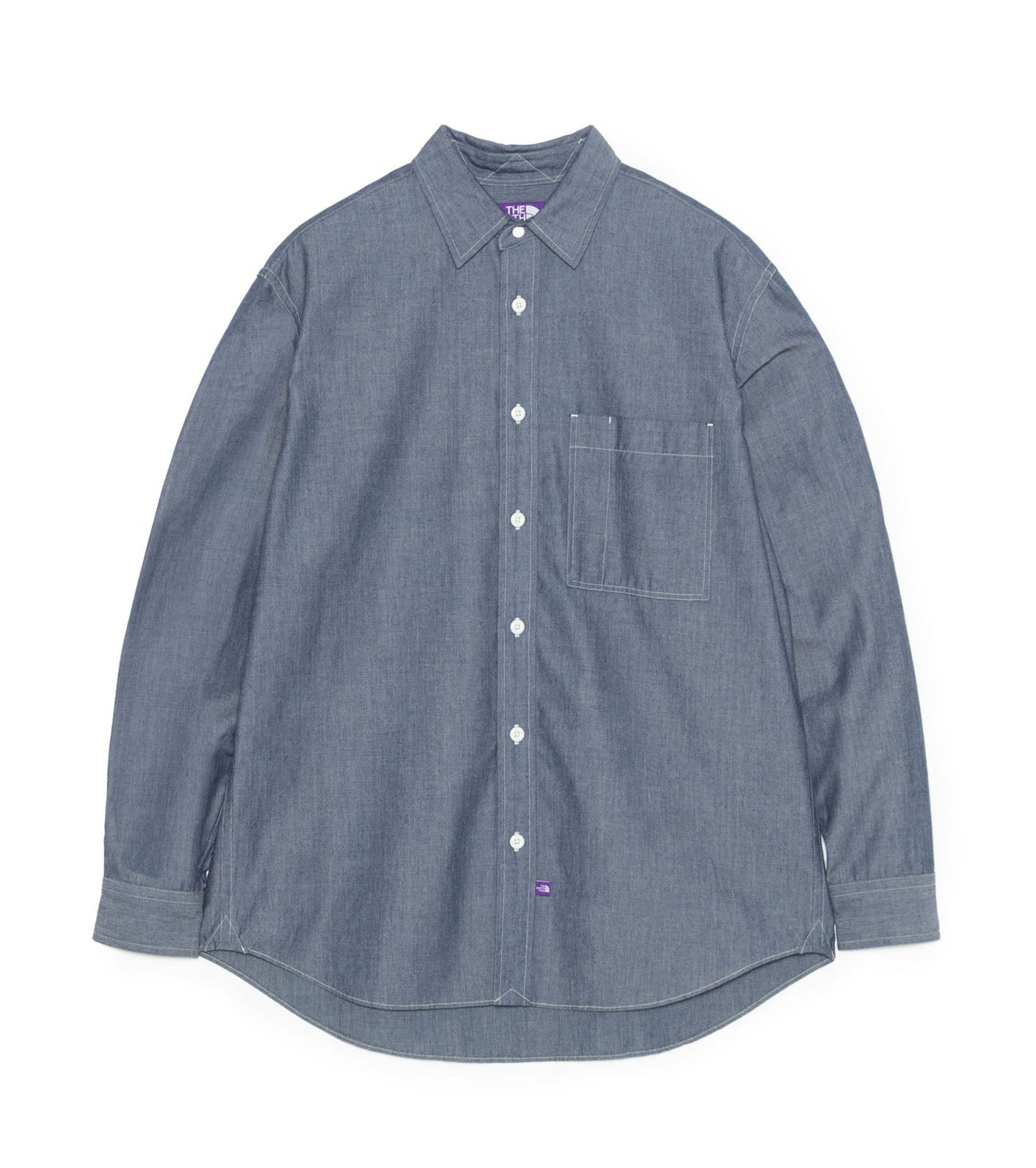 Regular Collar Chambray Field Shirt - ID(Indigo)