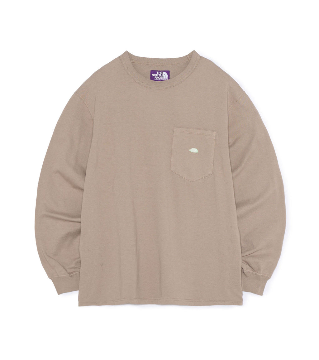 8oz Field Long Sleeve Pocket Tee - TP(Taupe)
