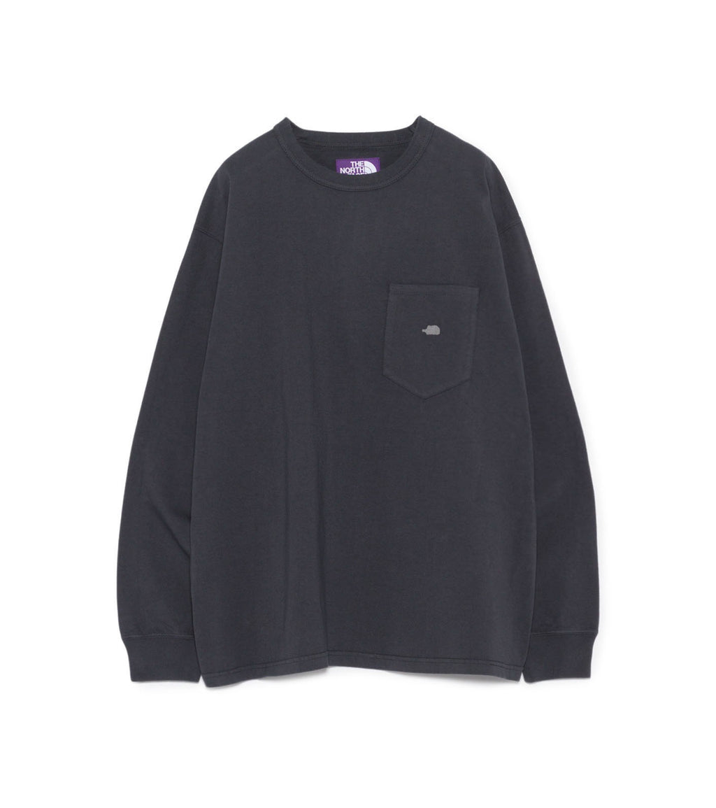 8oz Field Long Sleeve Pocket Tee - AO(Asphalt Gray x Off White)