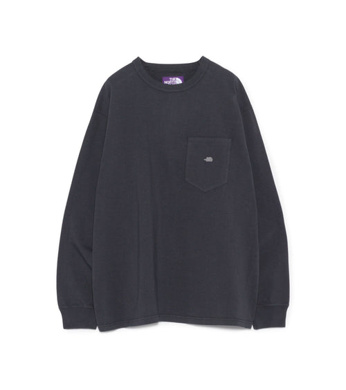 8oz Field Long Sleeve Pocket Tee - AO(Asphalt Gray x Off White)