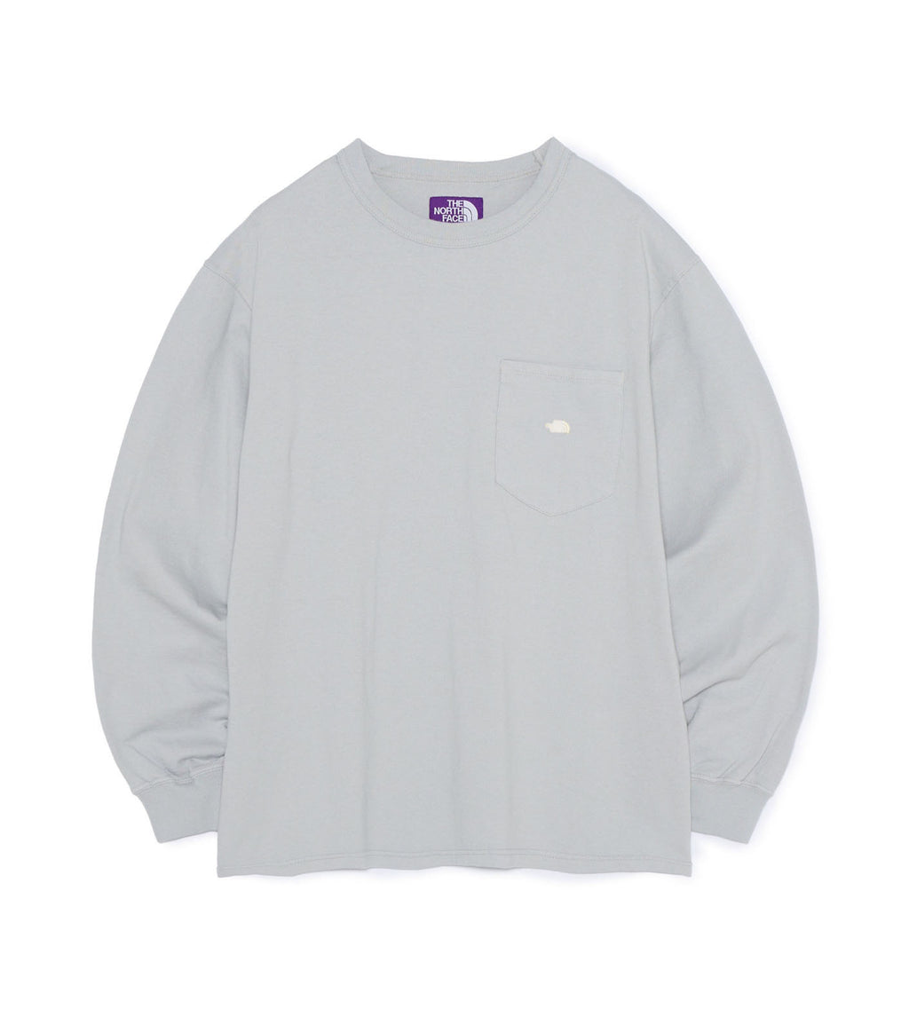 8oz Field Long Sleeve Pocket Tee - BH(Blue Gray)