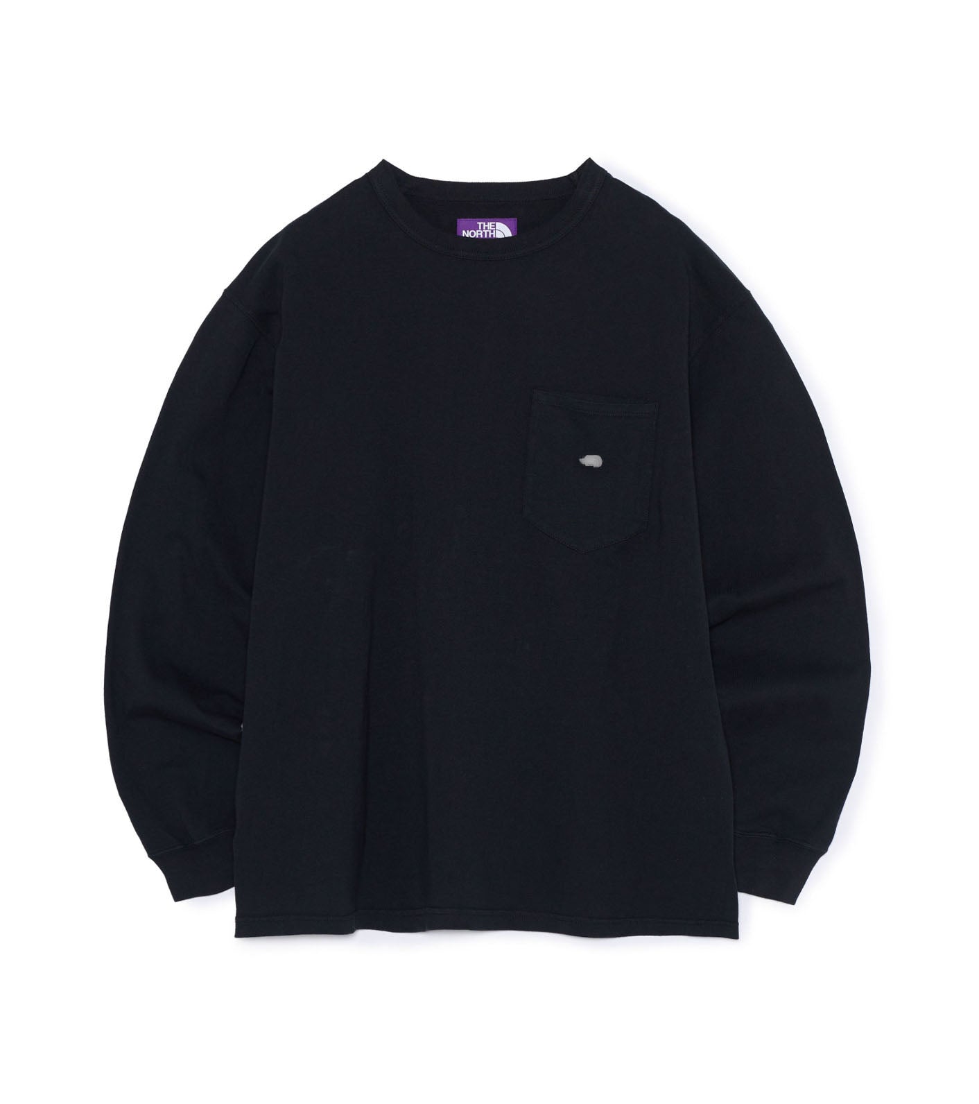 8oz Field Long Sleeve Pocket Tee - KO(Black x Off White)