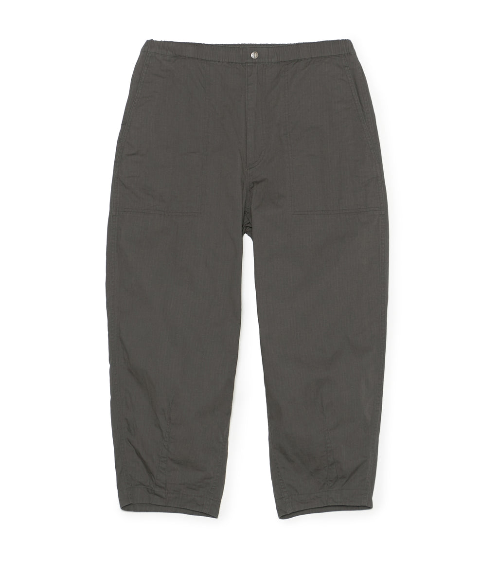 Ripstop Wide Cropped Field Pants - AH(Asphalt Gray)