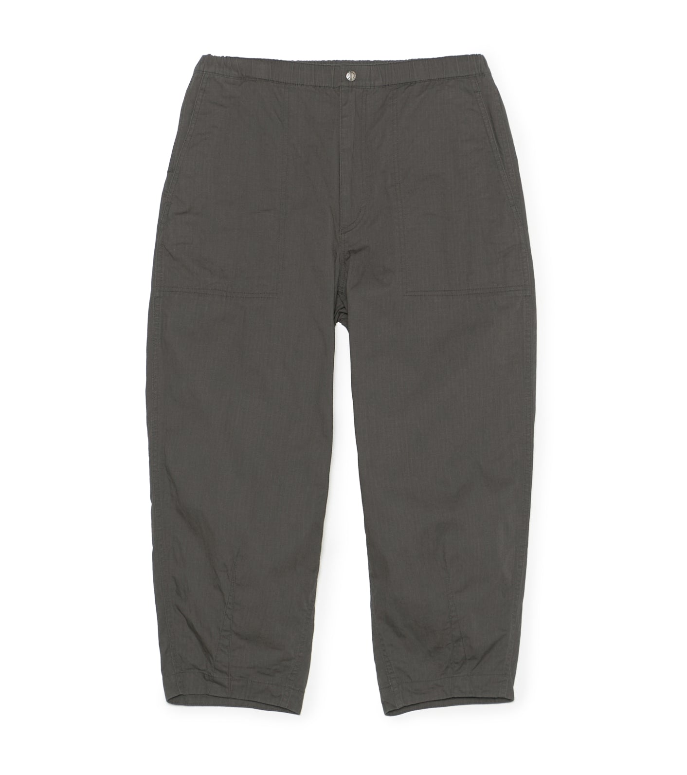 Ripstop Wide Cropped Field Pants - AH(Asphalt Gray)