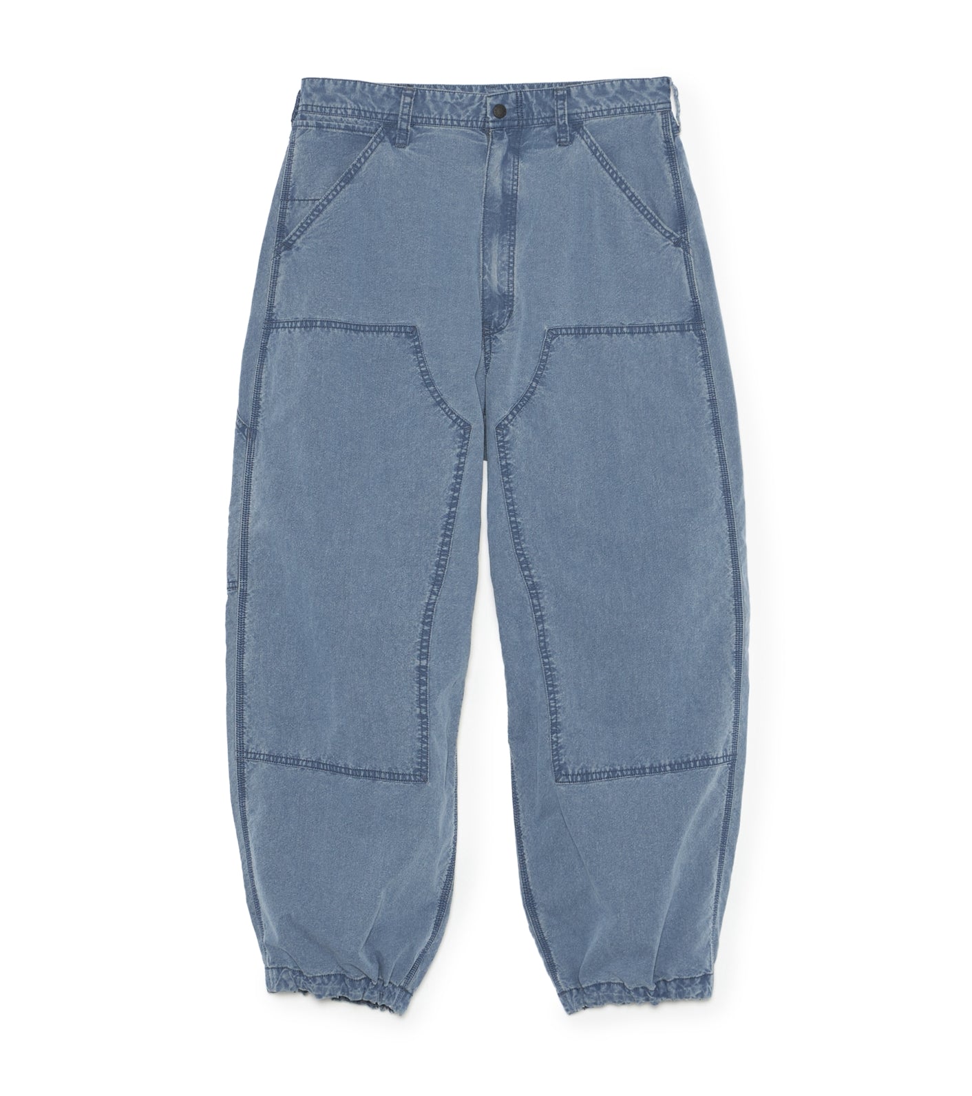 Cotton Nylon Weather Double Knee Pants - IB(Indigo Bleach)