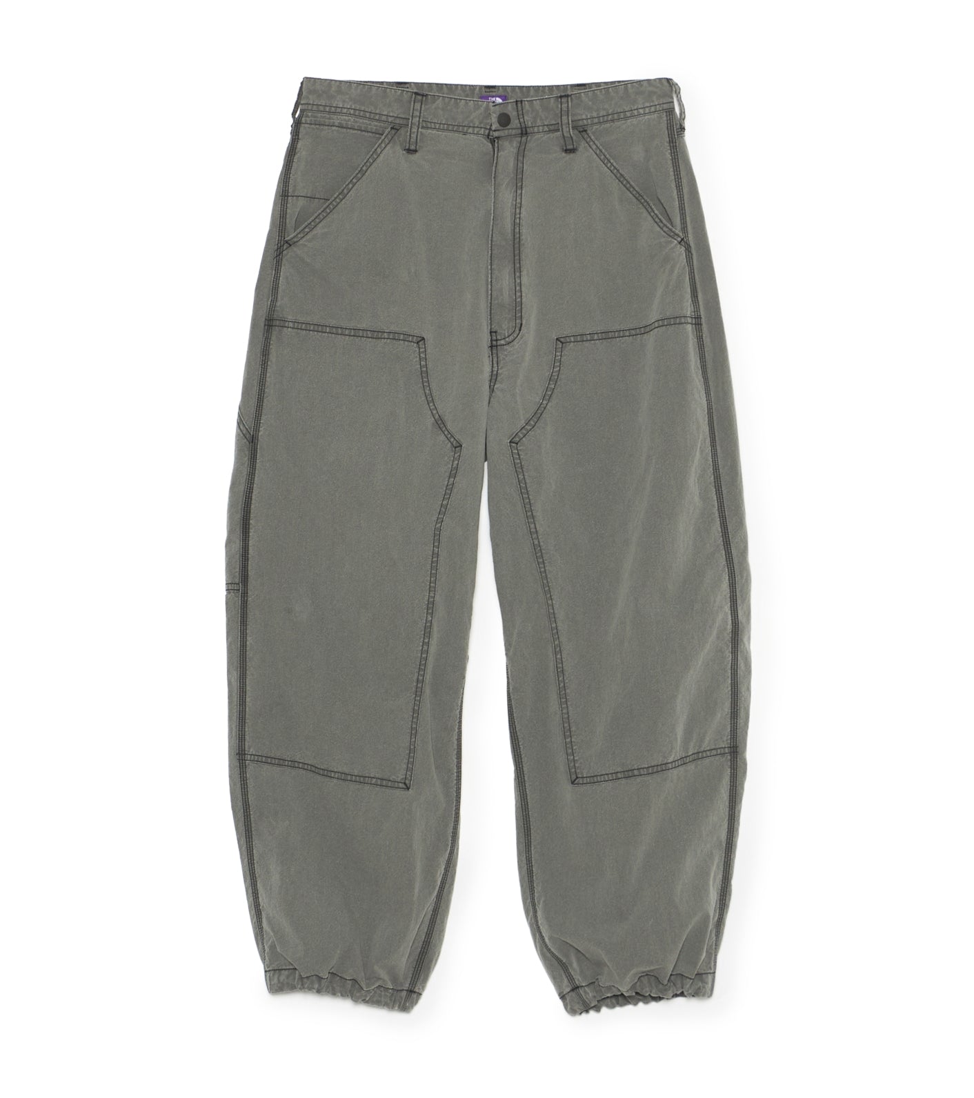Cotton Nylon Weather Double Knee Pants - H(Gray)