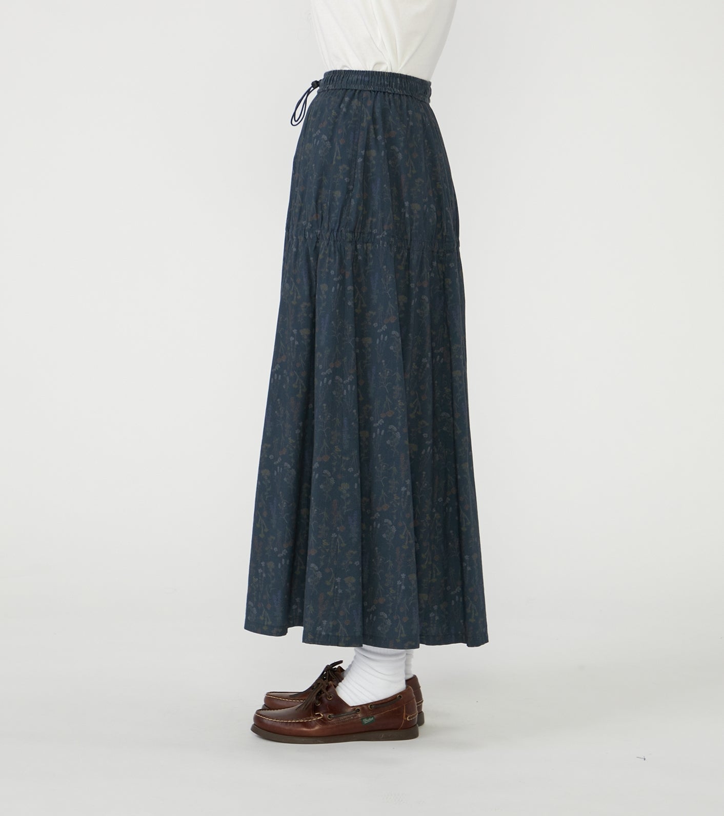 Flower Printed Field Tiered Skirt