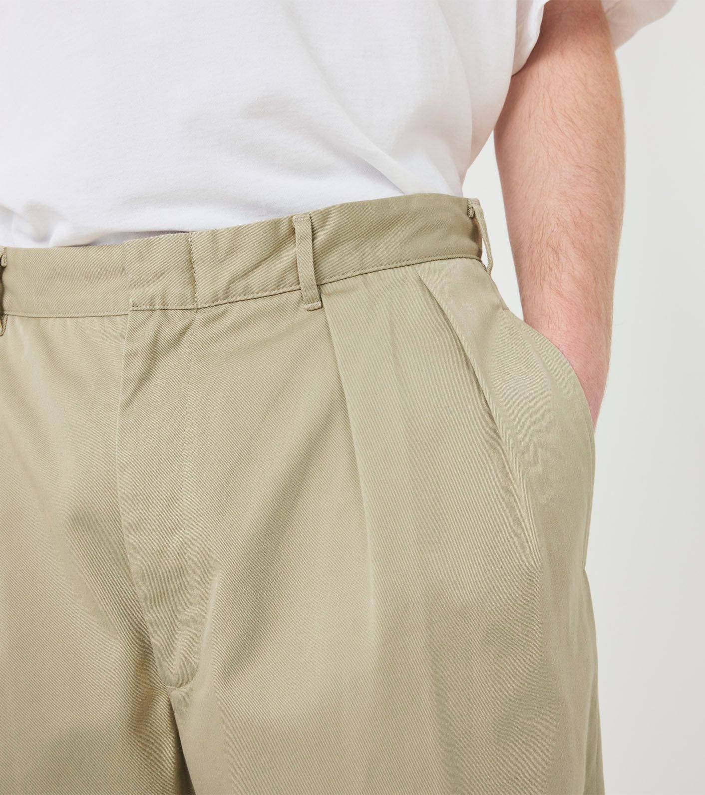 Double Pleated Chino Pants