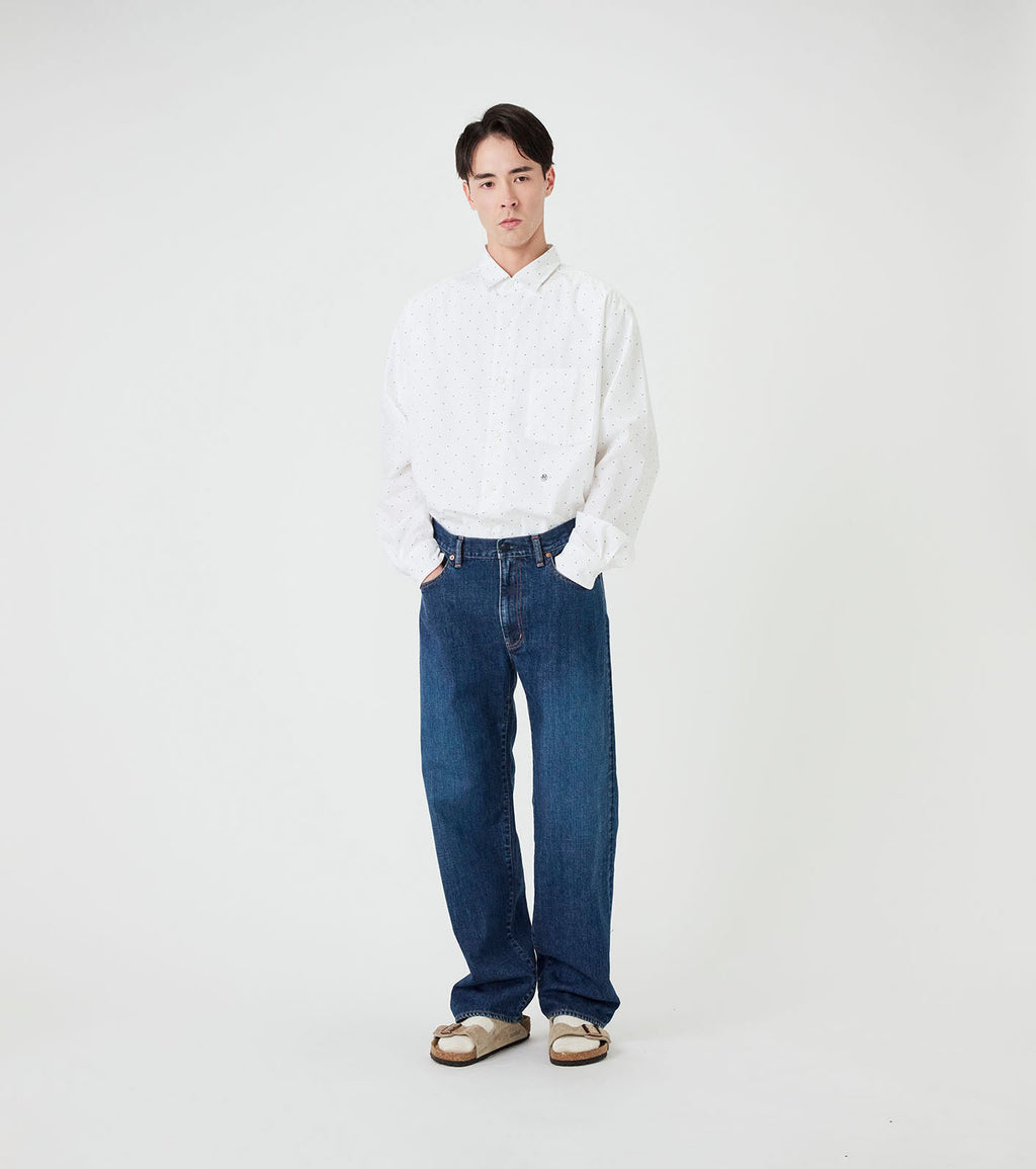 Regular Collar Dot Wind Shirt