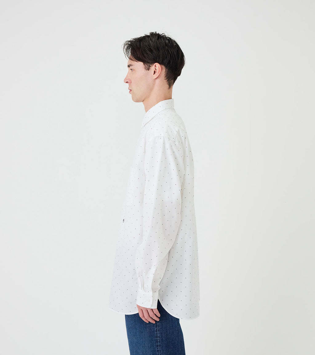 Regular Collar Dot Wind Shirt
