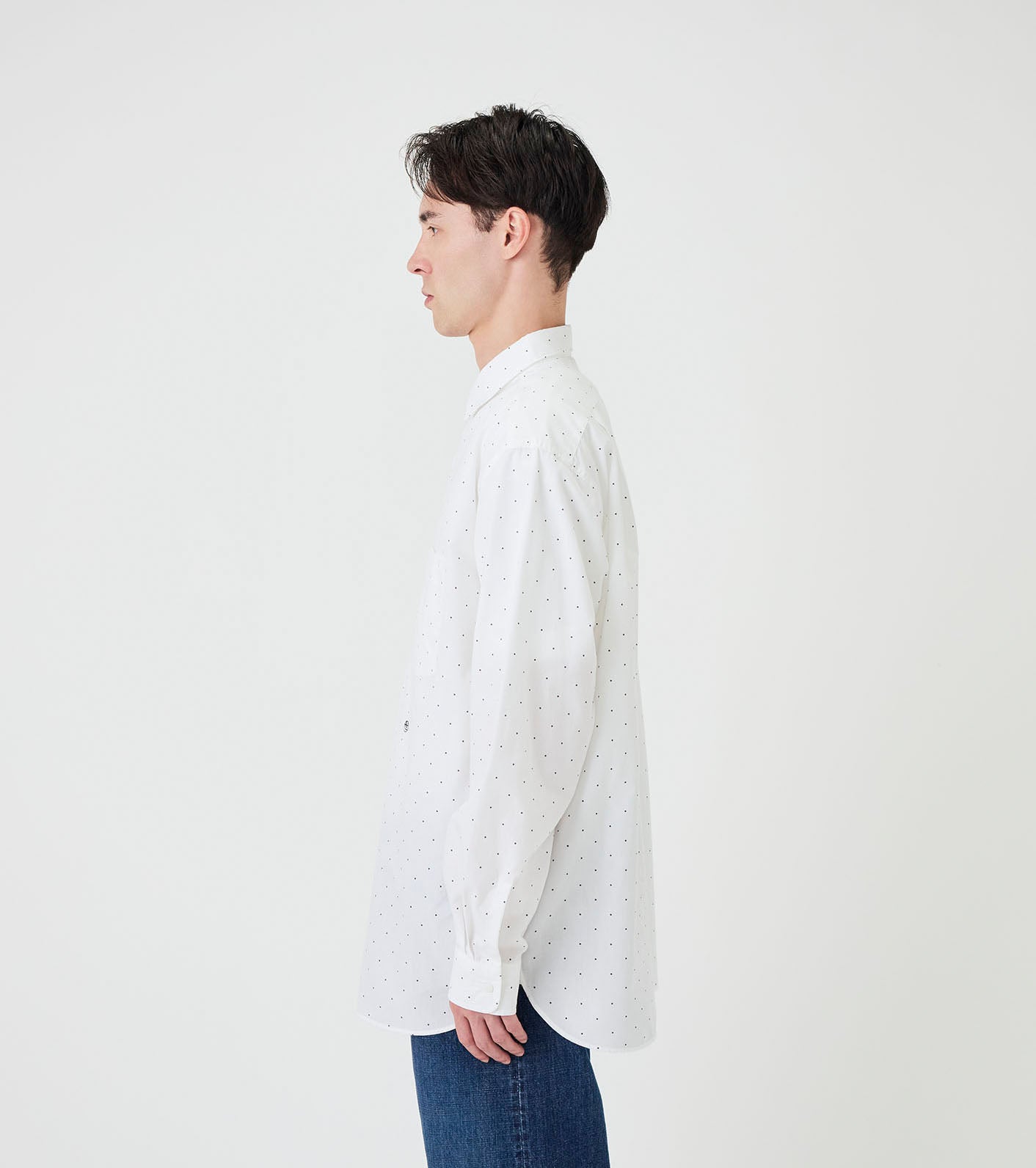 Regular Collar Dot Wind Shirt