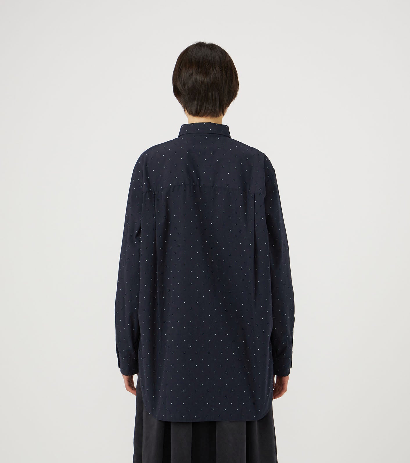 Regular Collar Dot Wind Shirt